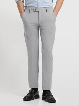 Arrow - Men Grey Solid/Plain Polyester Trouser