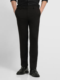 Arrow - Men Black Solid/Plain Terylene Trouser