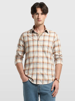 Arrow Sports - Men Brown Checks Cotton Shirt