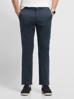 Arrow Sports - Men Blue Solid/Plain Cotton Trouser