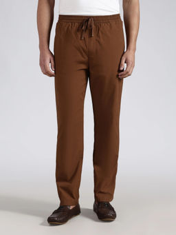 Tommy Hilfiger - Men Brown Solid/Plain Cotton Trouser