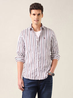 U.S. POLO ASSN. - Men Red Stripes Cotton Shirt