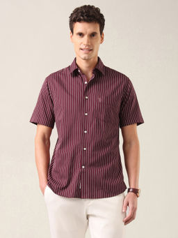 U.S. POLO ASSN. - Men Red Stripes Cotton Shirt
