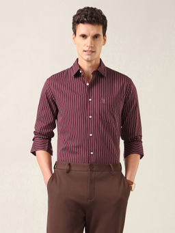 U.S. POLO ASSN. - Men Red Stripes Cotton Shirt