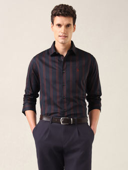 U.S. POLO ASSN. - Men Blue Stripes Cotton Shirt