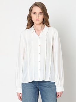VERO MODA - Off-White Full Sleeves Shirt