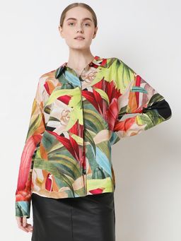 VERO MODA - Multi Color Printed Oversized Shirt