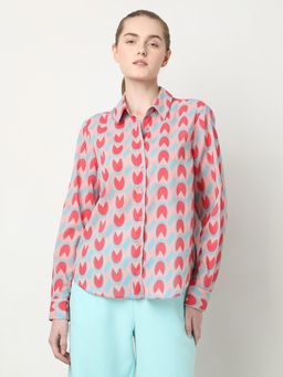 VERO MODA - Pink Abstract Print Shirt