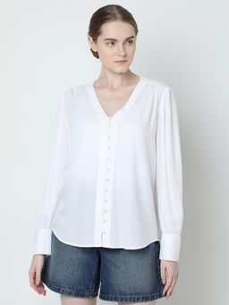 VERO MODA - White V-Neck Shirt