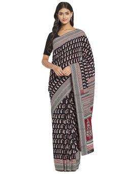 Fabindia - Black Bagh Cotton Saree