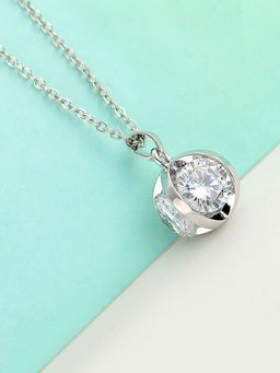 Peora - Silver Plated Pendent Chain Necklace