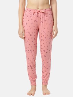 Jockey - Rx61 Women Cotton Relaxed Fit Cuffed Hem Styled Pyjama With Side Pockets - Pink