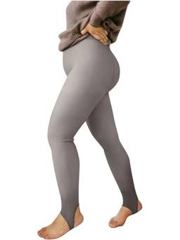 BRACHY - Winter Dual Tone Translucent Fleece Warm Thermal Leggings Tights Pants