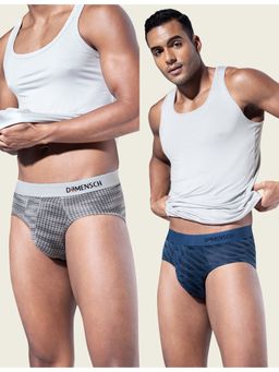 DaMENSCH - Men Deo-Soft Printed Cotton Modal Blend Briefs (Pack of 2)