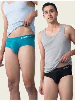 DaMENSCH - Men Deo-Soft Solid Cotton Modal Blend Briefs (Pack of 2)