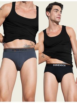 DaMENSCH - Men Premium Cotton Blend Deo-Cotton Solid Briefs (Pack of 2)