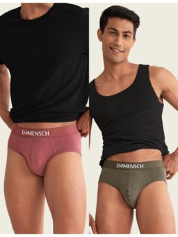 DaMENSCH - Men Premium Cotton Blend Solid Briefs (Pack of 2)