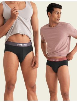 DaMENSCH - Men Premium Cotton Blend Deo-Cotton Plain Briefs (Pack of 2)