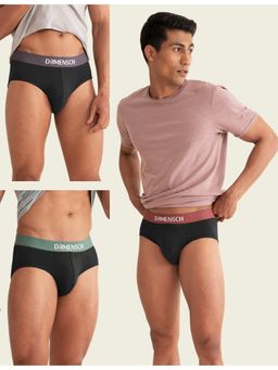 DaMENSCH - Men Premium Cotton Blend Deo-Cotton Plain Briefs (Pack of 3)
