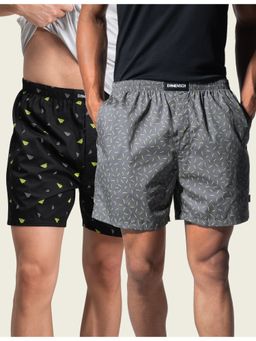 DaMENSCH - Men Printed Breeze Ultra-Light Cotton Boxers (Pack of 2)