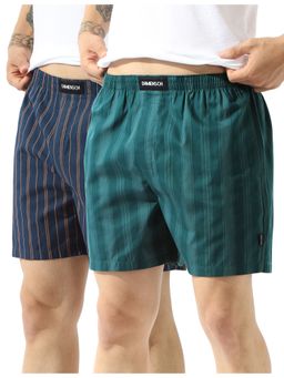 DaMENSCH - Men Breeze Ultra-Light Stripes Pure Cotton Boxers (Pack of 2)
