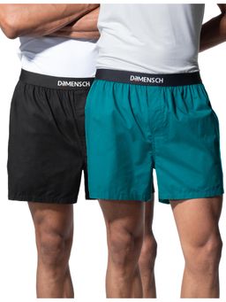 DaMENSCH - Men Breeze Ultra-Light Solid Pure Cotton Boxers (Pack of 2)