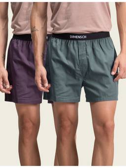 DaMENSCH - Men Breeze Ultra-Light Solid Pure Cotton Boxers (Pack of 2)