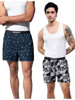 DaMENSCH - Men Breeze Ultra-Light Printed Pure Cotton Boxers (Pack of 2)