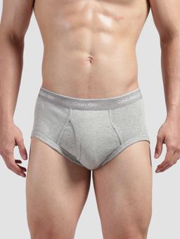 Calvin Klein - Men Printed Mid Rise Grey Brief