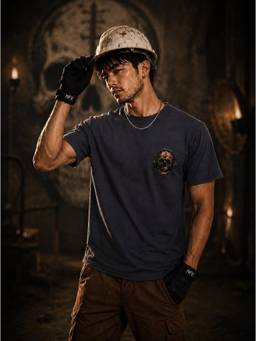 Bene Kleed - Men Grey Graphic Regular Fit Half Sleeves T-Shirt