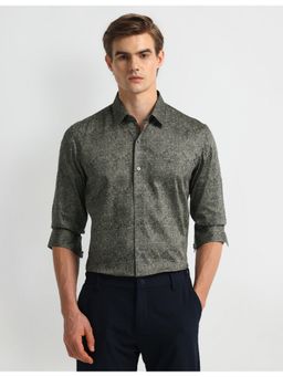 Arrow - Ethnic Green Full Sleeves Collar Neck Shirt