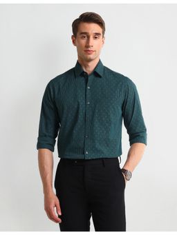 Arrow - Checks Green Full Sleeves Collar Neck Shirt