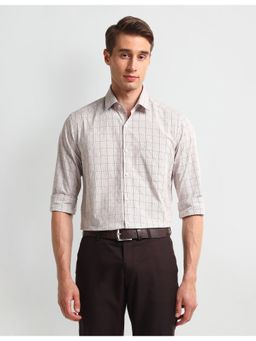 Arrow - Checks Pink Full Sleeves Collar Neck Shirt