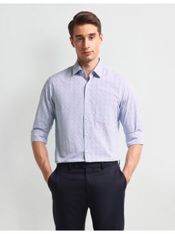 Arrow - Checks Blue Full Sleeves Collar Neck Shirt