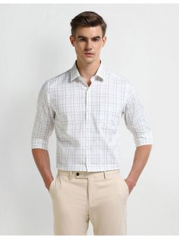 Arrow - Checks White Full Sleeves Collar Neck Shirt