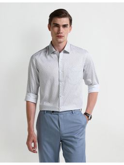 Arrow - Floral White Full Sleeves Collar Neck Shirt