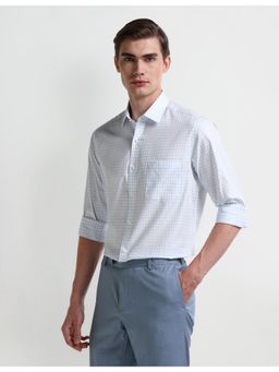 Arrow - Checks Blue Full Sleeves Collar Neck Shirt