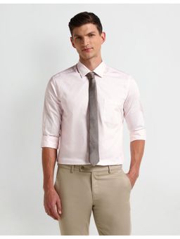 Arrow - Stripes Pink Full Sleeves Collar Neck Shirt