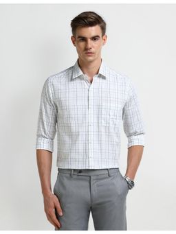 Arrow - Checks Grey Full Sleeves Collar Neck Shirt