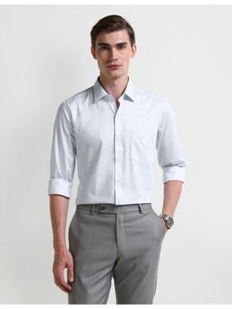 Arrow - Geometric Blue Full Sleeves Collar Neck Shirt