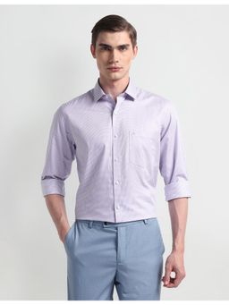 Arrow - Checks Purple Full Sleeves Collar Neck Shirt
