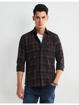 Arrow - Checks Blue Full Sleeves Collar Neck Shirt