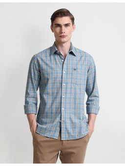 Arrow - Checks Blue Full Sleeves Collar Neck Shirt