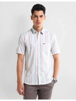 Arrow - Stripes Multi-Color Half Sleeves Collar Neck Shirt