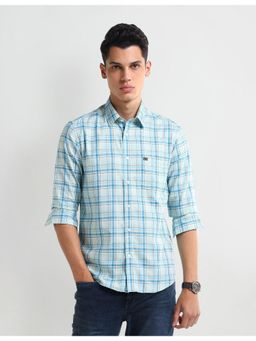 Arrow - Checks Blue Full Sleeves Collar Neck Shirt