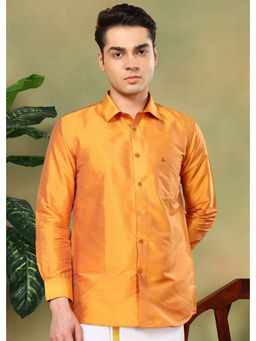 TATTVA - Tangerine Toned Solid Opaque Party Shirt