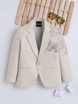 Mini Stitch - Beige Ministitch Cotton Blazer
