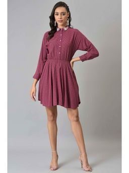 W - Purple Printed Dress