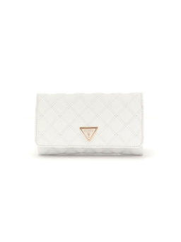 Guess - White Quilted Giully Sling Bag with Detachable Strap