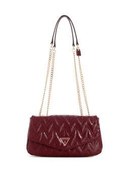 Guess - Burgundy Quilted Adelard Sling Bag